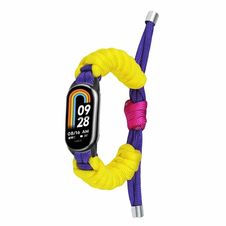 For Xiaomi Smart Band 8 / Smart Band 8 NFC Watch Band Contrast Color Braided Rope Bracelet