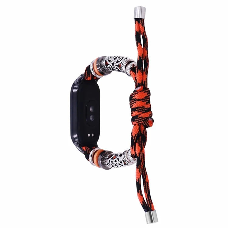 For Xiaomi Smart Band 8 Beads Braided Watch Strap Adjustable Wrist Band Bracelet