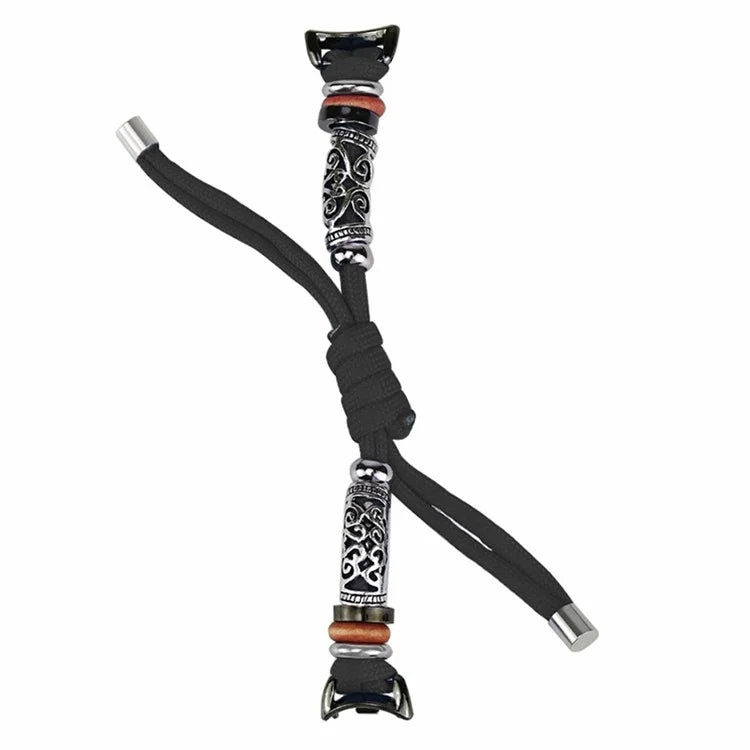 For Xiaomi Smart Band 8 Beads Braided Watch Strap Adjustable Wrist Band Bracelet