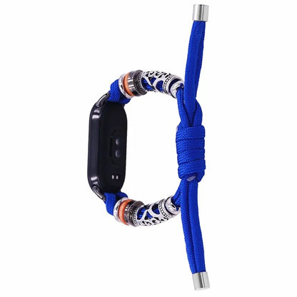For Xiaomi Smart Band 8 Beads Braided Watch Strap Adjustable Wrist Band Bracelet