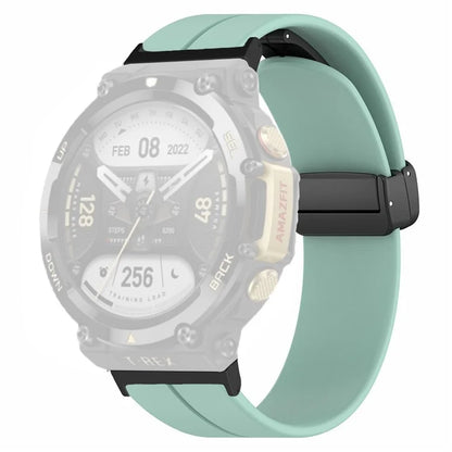 For Huami Amazfit T-Rex 2 Silicone Watch Band Magnetic Folding Buckle Wrist Strap