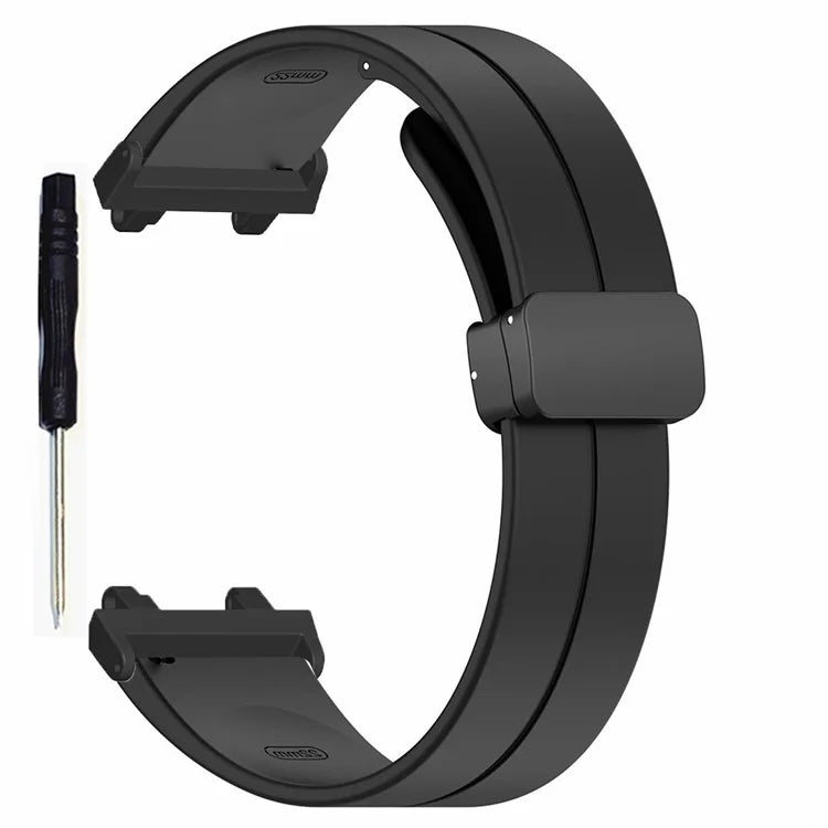 For Huami Amazfit T-Rex 2 Silicone Watch Band Magnetic Folding Buckle Wrist Strap