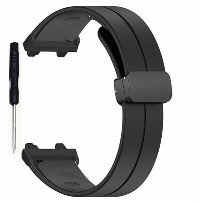 For Huami Amazfit T-Rex 2 Silicone Watch Band Magnetic Folding Buckle Wrist Strap