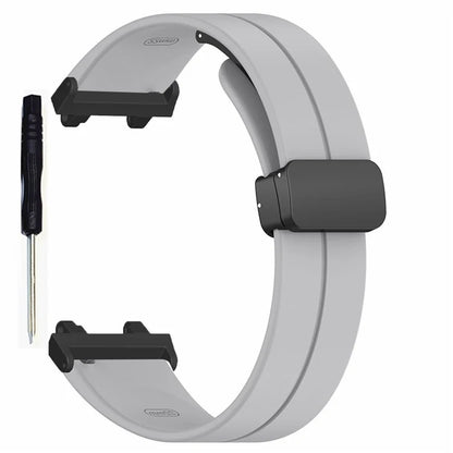 For Huami Amazfit T-Rex 2 Silicone Watch Band Magnetic Folding Buckle Wrist Strap