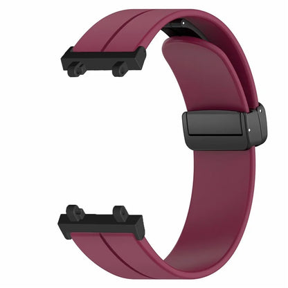 For Huami Amazfit T-Rex 2 Silicone Watch Band Magnetic Folding Buckle Wrist Strap