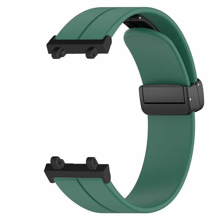 For Huami Amazfit T-Rex 2 Silicone Watch Band Magnetic Folding Buckle Wrist Strap