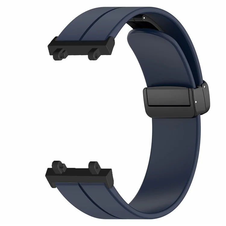 For Huami Amazfit T-Rex 2 Silicone Watch Band Magnetic Folding Buckle Wrist Strap