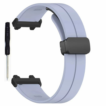 For Huami Amazfit T-Rex 2 Silicone Watch Band Magnetic Folding Buckle Wrist Strap