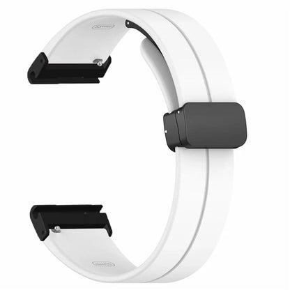 For Garmin Fenix 7X / 6X / 5X Watch Strap Magnetic Buckle Silicone Band with 26mm PC Connector