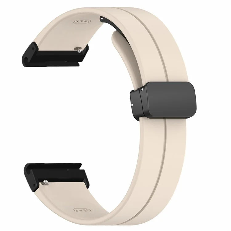 For Garmin Fenix 7X / 6X / 5X Watch Strap Magnetic Buckle Silicone Band with 26mm PC Connector
