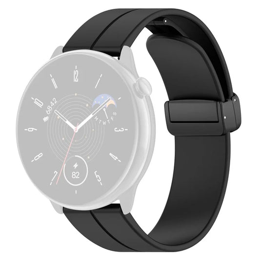For Huami Amazfit GTR Mini / GTS 4 / 3 / 2 / Bip 3 Watch Band Magnetic Folding Buckle 20mm Silicone Strap