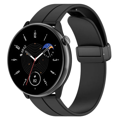 For Huami Amazfit GTR Mini / GTS 4 / 3 / 2 / Bip 3 Watch Band Magnetic Folding Buckle 20mm Silicone Strap