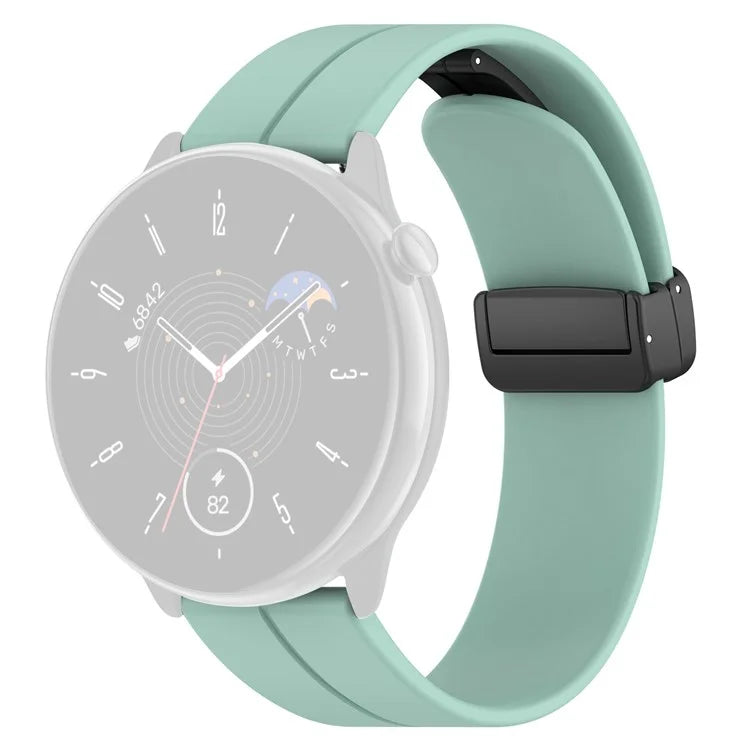 For Huami Amazfit GTR Mini / GTS 4 / 3 / 2 / Bip 3 Watch Band Magnetic Folding Buckle 20mm Silicone Strap