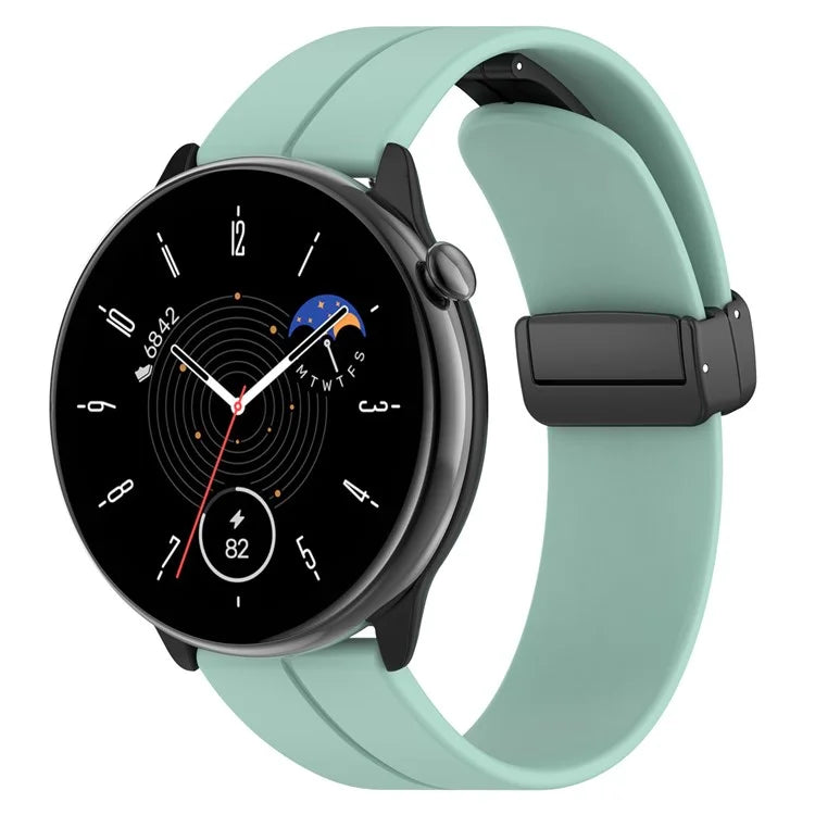 For Huami Amazfit GTR Mini / GTS 4 / 3 / 2 / Bip 3 Watch Band Magnetic Folding Buckle 20mm Silicone Strap