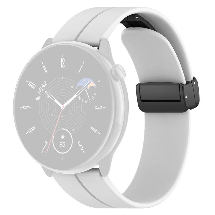 For Huami Amazfit GTR Mini / GTS 4 / 3 / 2 / Bip 3 Watch Band Magnetic Folding Buckle 20mm Silicone Strap