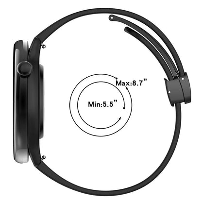 For Huami Amazfit GTR Mini / GTS 4 / 3 / 2 / Bip 3 Watch Band Magnetic Folding Buckle 20mm Silicone Strap