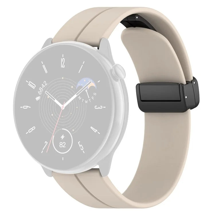 For Huami Amazfit GTR Mini / GTS 4 / 3 / 2 / Bip 3 Watch Band Magnetic Folding Buckle 20mm Silicone Strap