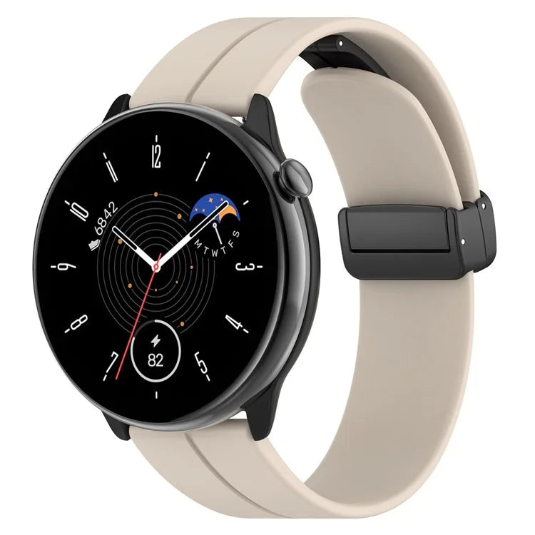 For Huami Amazfit GTR Mini / GTS 4 / 3 / 2 / Bip 3 Watch Band Magnetic Folding Buckle 20mm Silicone Strap