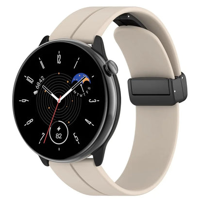 For Huami Amazfit GTR Mini / GTS 4 / 3 / 2 / Bip 3 Watch Band Magnetic Folding Buckle 20mm Silicone Strap