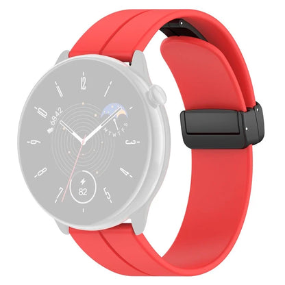 For Huami Amazfit GTR Mini / GTS 4 / 3 / 2 / Bip 3 Watch Band Magnetic Folding Buckle 20mm Silicone Strap
