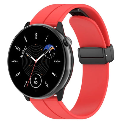 For Huami Amazfit GTR Mini / GTS 4 / 3 / 2 / Bip 3 Watch Band Magnetic Folding Buckle 20mm Silicone Strap