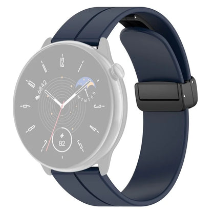 For Huami Amazfit GTR Mini / GTS 4 / 3 / 2 / Bip 3 Watch Band Magnetic Folding Buckle 20mm Silicone Strap