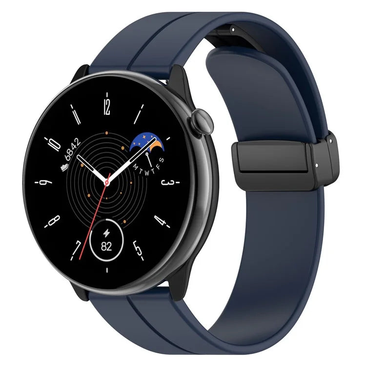 For Huami Amazfit GTR Mini / GTS 4 / 3 / 2 / Bip 3 Watch Band Magnetic Folding Buckle 20mm Silicone Strap