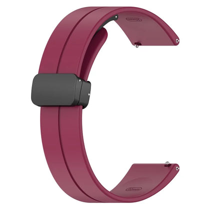 For Huami Amazfit GTR Mini / GTS 4 / 3 / 2 / Bip 3 Watch Band Magnetic Folding Buckle 20mm Silicone Strap