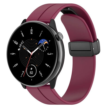 For Huami Amazfit GTR Mini / GTS 4 / 3 / 2 / Bip 3 Watch Band Magnetic Folding Buckle 20mm Silicone Strap