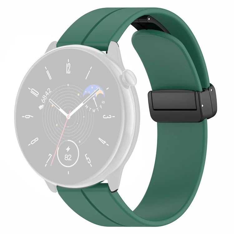 For Huami Amazfit GTR Mini / GTS 4 / 3 / 2 / Bip 3 Watch Band Magnetic Folding Buckle 20mm Silicone Strap