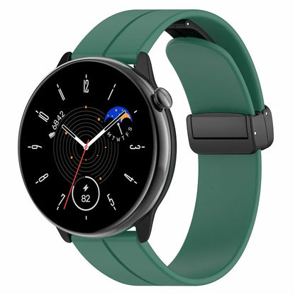 For Huami Amazfit GTR Mini / GTS 4 / 3 / 2 / Bip 3 Watch Band Magnetic Folding Buckle 20mm Silicone Strap
