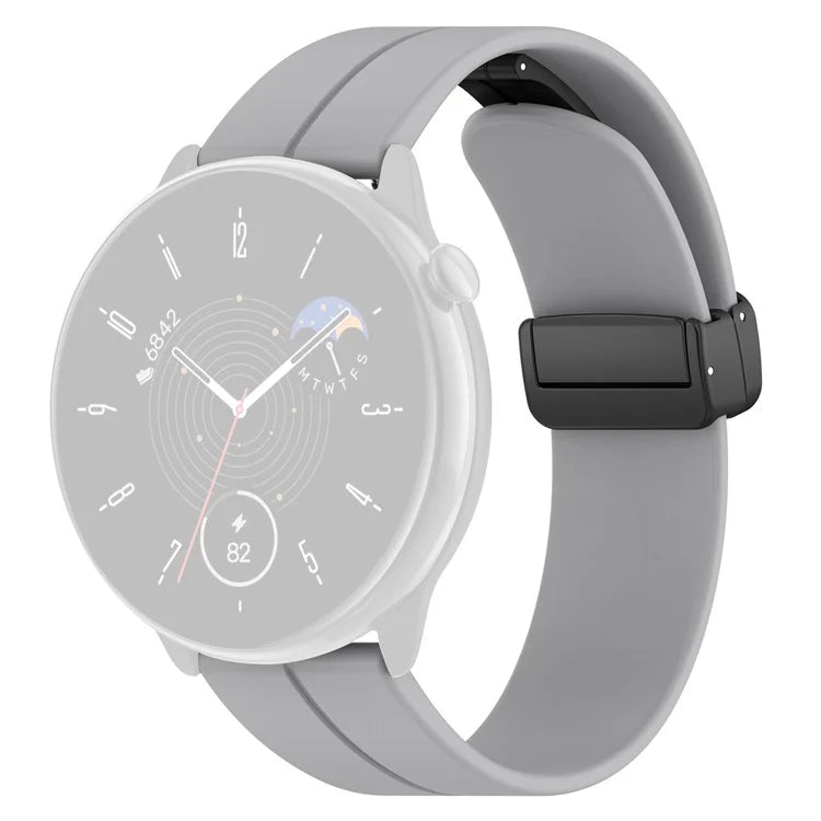 For Huami Amazfit GTR Mini / GTS 4 / 3 / 2 / Bip 3 Watch Band Magnetic Folding Buckle 20mm Silicone Strap