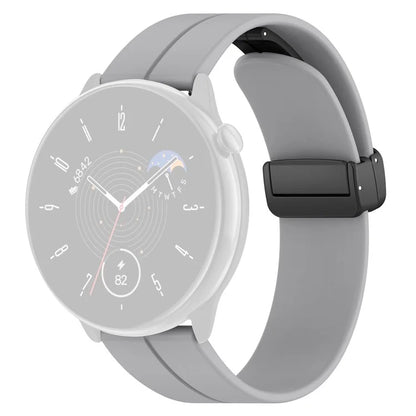 For Huami Amazfit GTR Mini / GTS 4 / 3 / 2 / Bip 3 Watch Band Magnetic Folding Buckle 20mm Silicone Strap