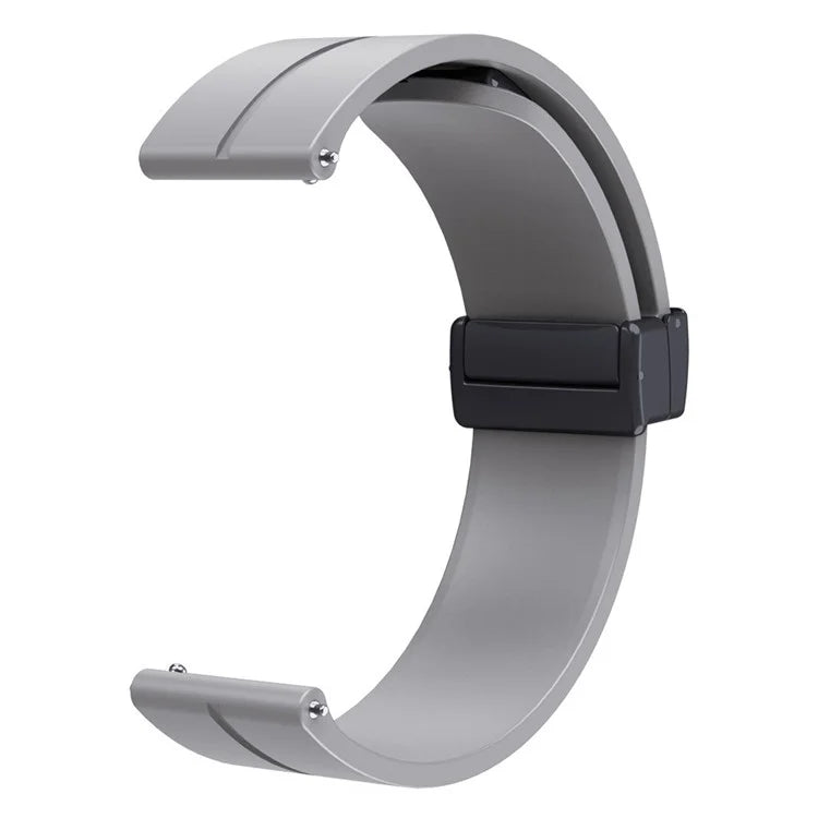 For Huami Amazfit GTR Mini / GTS 4 / 3 / 2 / Bip 3 Watch Band Magnetic Folding Buckle 20mm Silicone Strap