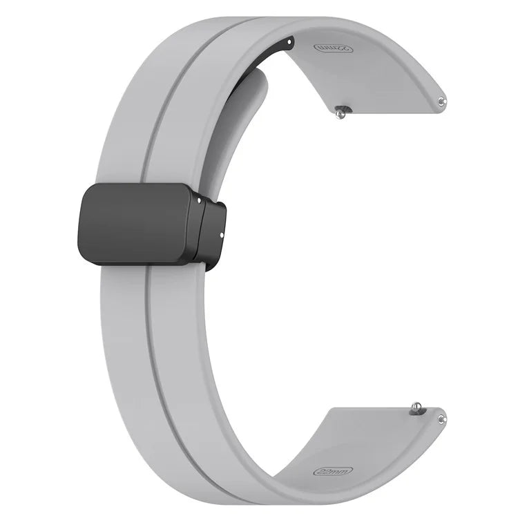 For Huami Amazfit GTR Mini / GTS 4 / 3 / 2 / Bip 3 Watch Band Magnetic Folding Buckle 20mm Silicone Strap