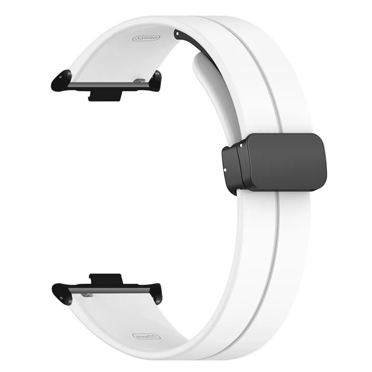 For Xiaomi Smart Band 8 Pro Silicone Watch Strap Wristband with Magnetic Folding Buckle