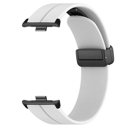 For Xiaomi Smart Band 8 Pro Silicone Watch Strap Wristband with Magnetic Folding Buckle