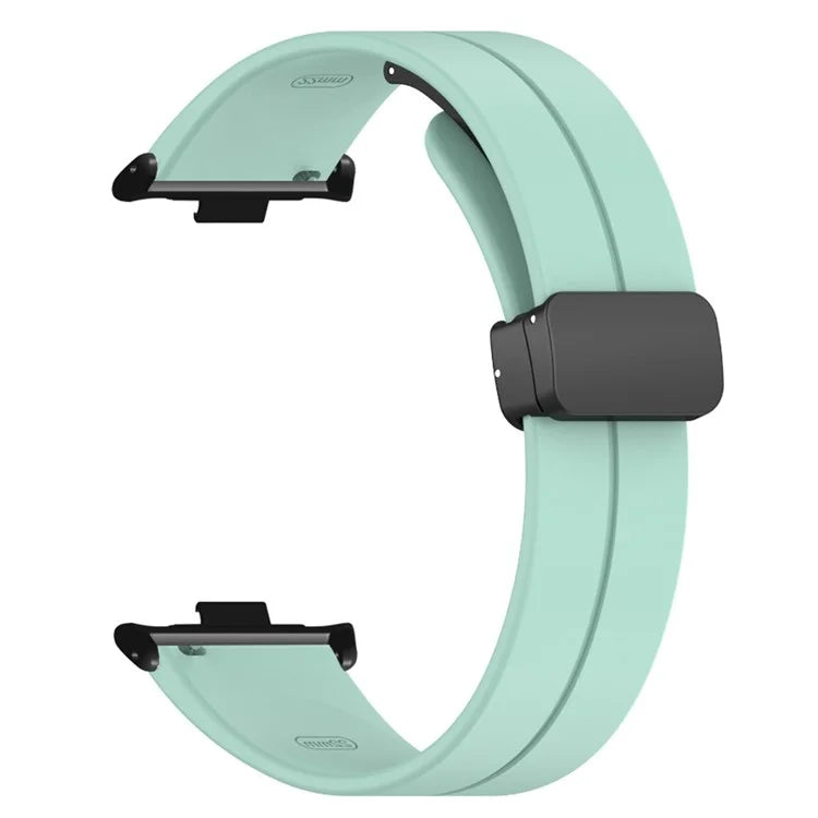 For Xiaomi Smart Band 8 Pro Silicone Watch Strap Wristband with Magnetic Folding Buckle