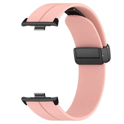 For Xiaomi Smart Band 8 Pro Silicone Watch Strap Wristband with Magnetic Folding Buckle
