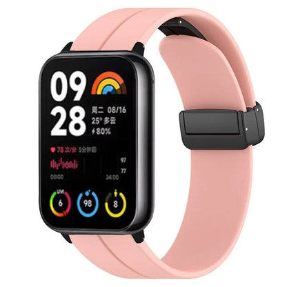 For Xiaomi Smart Band 8 Pro Silicone Watch Strap Wristband with Magnetic Folding Buckle
