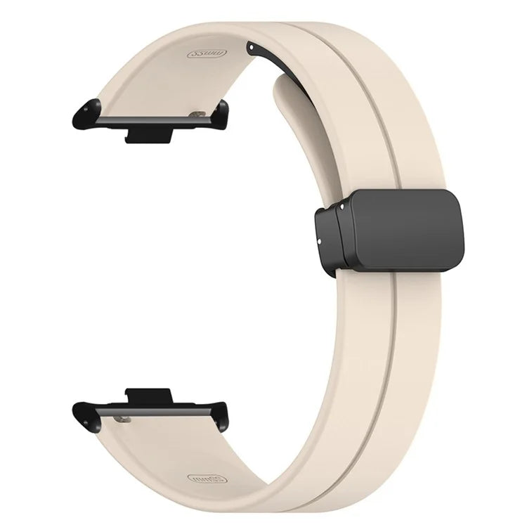 For Xiaomi Smart Band 8 Pro Silicone Watch Strap Wristband with Magnetic Folding Buckle