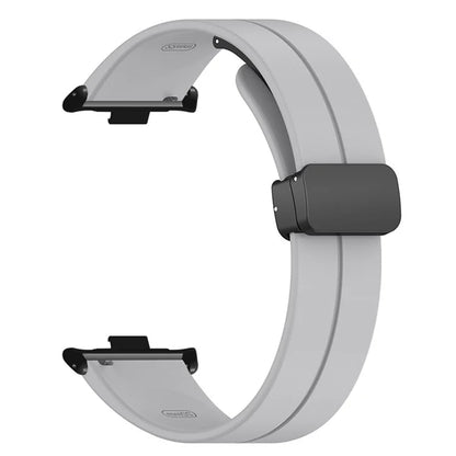For Xiaomi Smart Band 8 Pro Silicone Watch Strap Wristband with Magnetic Folding Buckle