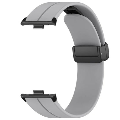 For Xiaomi Smart Band 8 Pro Silicone Watch Strap Wristband with Magnetic Folding Buckle