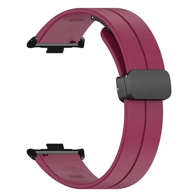 For Xiaomi Smart Band 8 Pro Silicone Watch Strap Wristband with Magnetic Folding Buckle