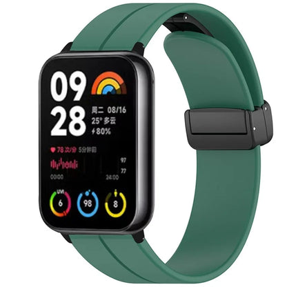 For Xiaomi Smart Band 8 Pro Silicone Watch Strap Wristband with Magnetic Folding Buckle