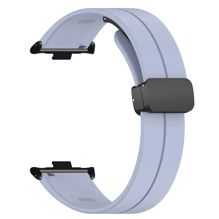 For Xiaomi Smart Band 8 Pro Silicone Watch Strap Wristband with Magnetic Folding Buckle