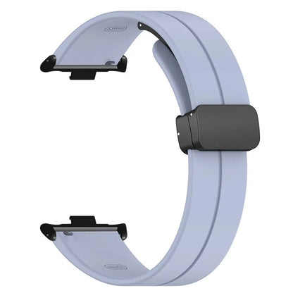 For Xiaomi Smart Band 8 Pro Silicone Watch Strap Wristband with Magnetic Folding Buckle