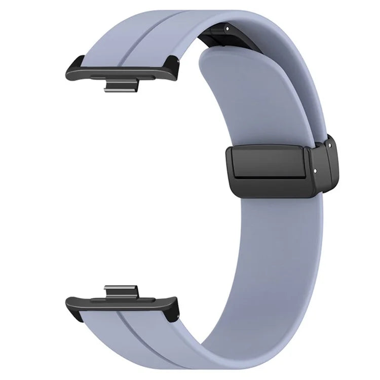 For Xiaomi Smart Band 8 Pro Silicone Watch Strap Wristband with Magnetic Folding Buckle