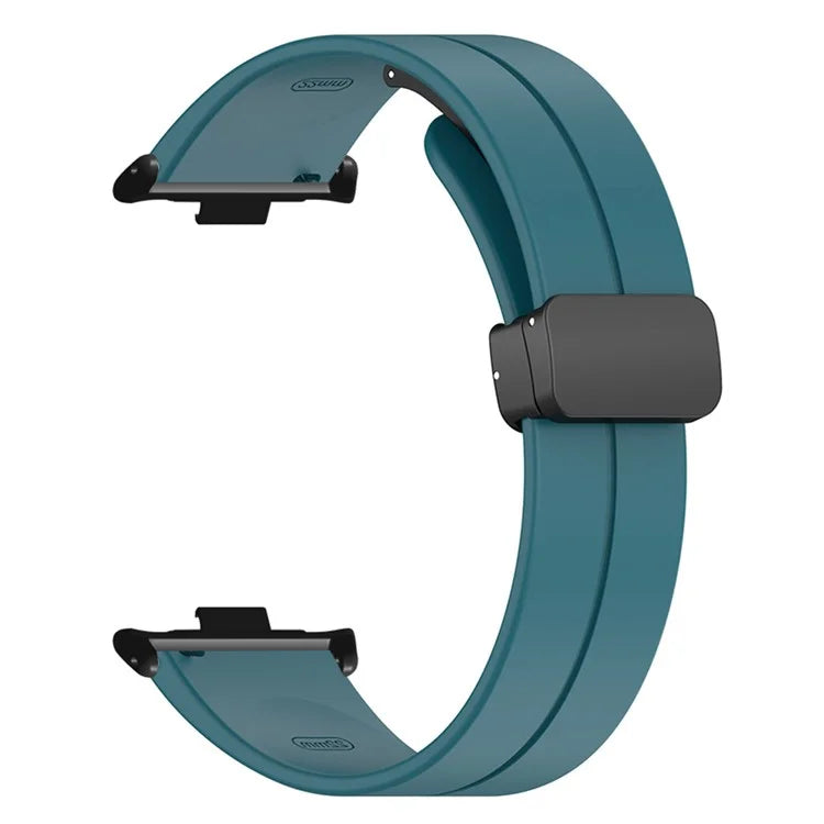 For Xiaomi Smart Band 8 Pro Silicone Watch Strap Wristband with Magnetic Folding Buckle