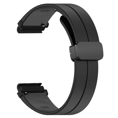 For Garmin Fenix 7 / 6 / 5 / Huami Amazfit Falcon Silicone Watch Band Magnetic Buckle Strap with 22mm PC Connector